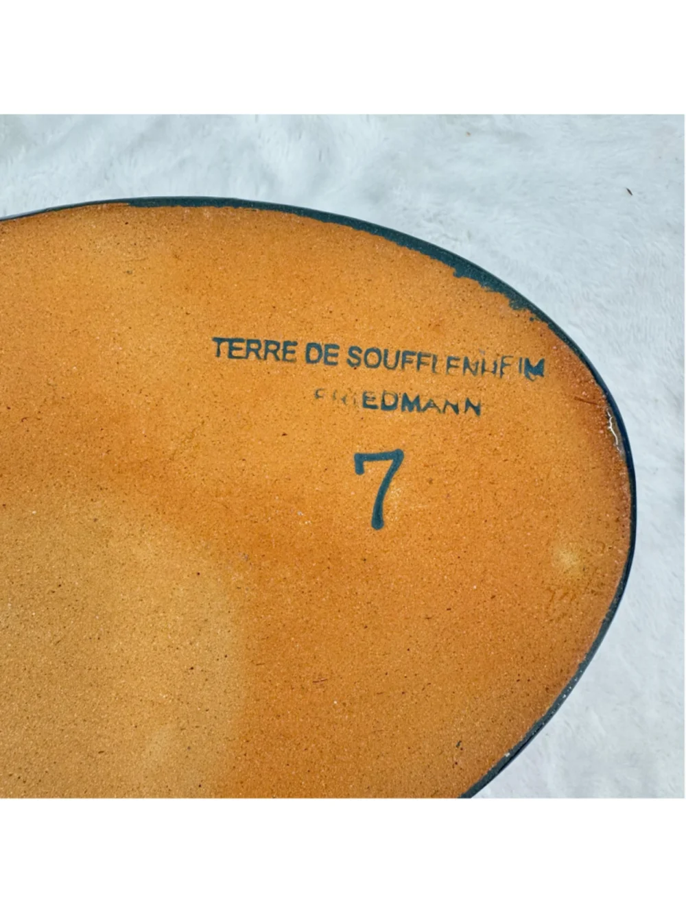 Cobalt Blue Terracotta Casserole Baking Dish Poterie Friedmann Made in France